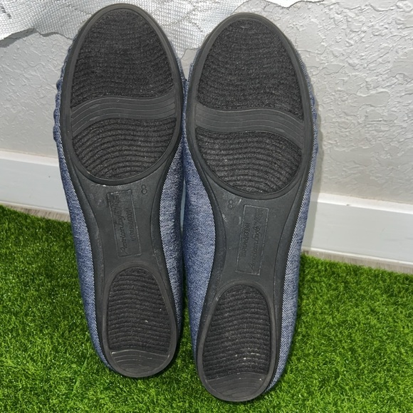 American Eagle Denim Twist Toe Preppy Casual Ballet Office Flats - Picture 10 of 10